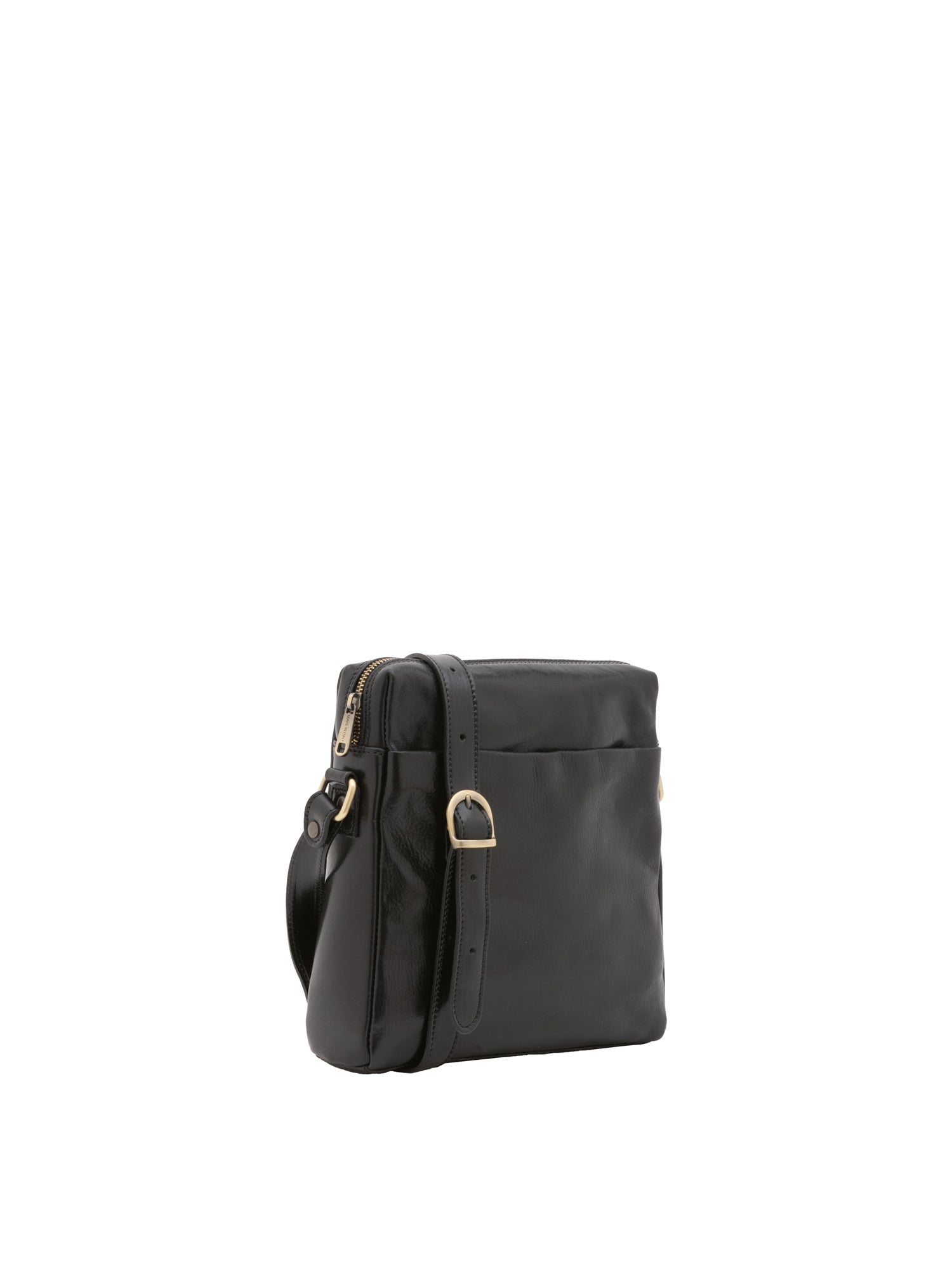 Borsa a tracolla uomo in vera pelle Made in Italy 5519-Nero I Fratelli