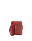 Borsa a tracolla uomo in vera pelle Made in Italy 5519-Rosso I Fratelli