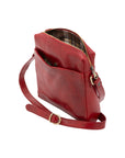 Borsa a tracolla uomo in vera pelle Made in Italy 5519-Rosso I Fratelli