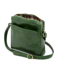 Borsa a tracolla uomo in vera pelle Made in Italy 5519-Verde I Fratelli