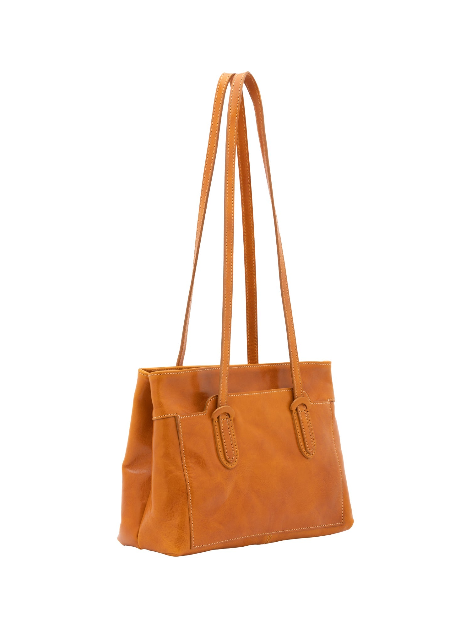 Borsa a spalla da donna Vera pelle 5520-Senape I Fratelli