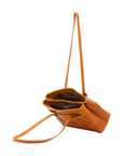 Borsa a spalla da donna Vera pelle 5520-Senape I Fratelli