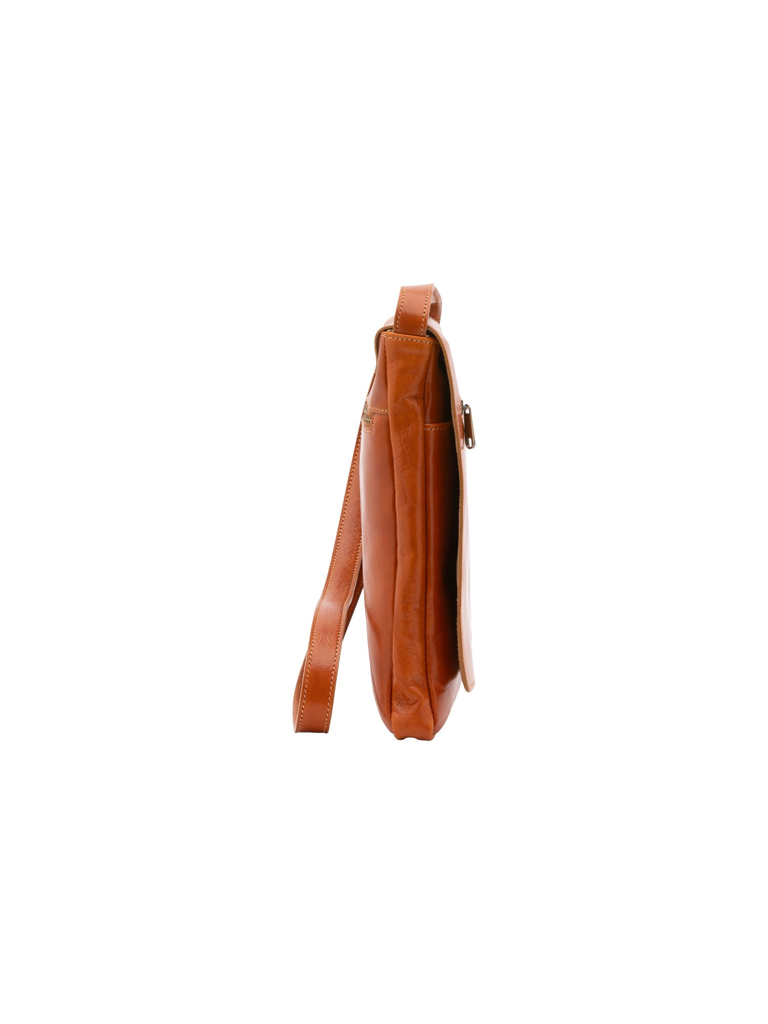 Borsa a tracolla uomo in vera pelle Made in Italy 5526-Cognac I Fratelli