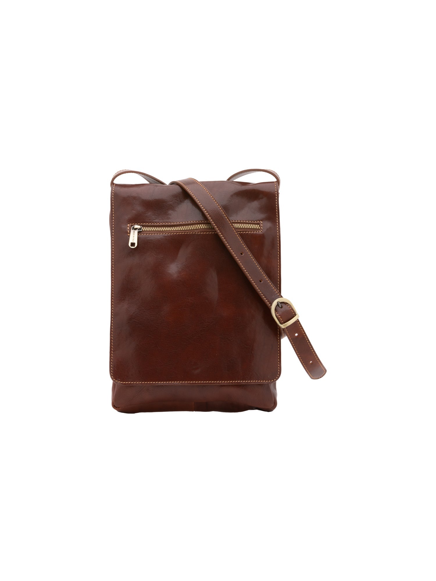 Borsa a tracolla uomo in vera pelle Made in Italy 5526-Marrone I Fratelli