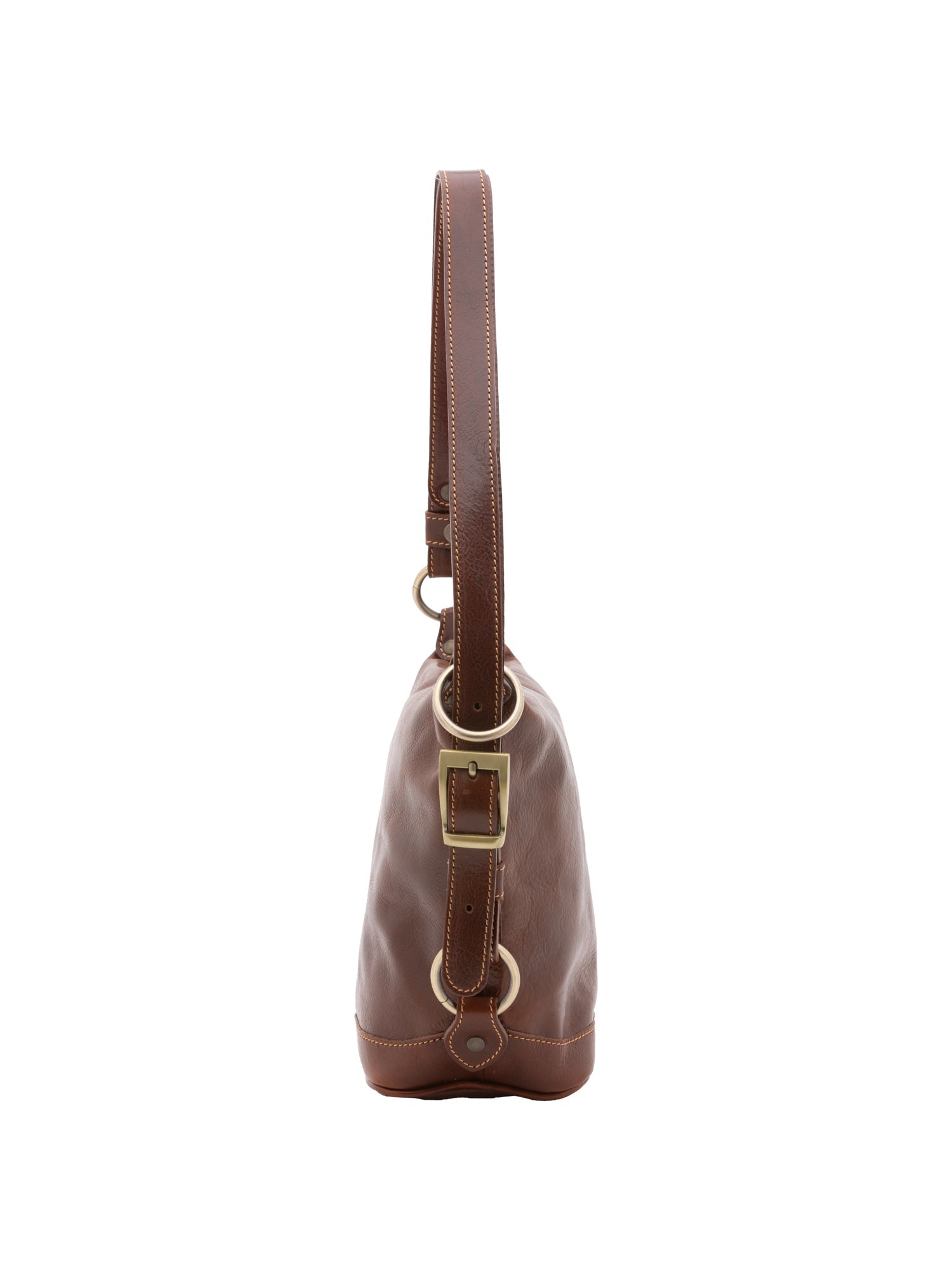Borsa a secchiello da donna Vera pelle 5527-Marrone I Fratelli
