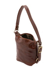 Borsa a secchiello da donna Vera pelle 5527-Marrone I Fratelli