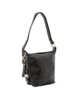 Borsa a secchiello da donna Vera pelle 5527-Nero I Fratelli