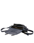 Borsa a tracolla da donna 100% vera pelle 5529-Blu I Fratelli