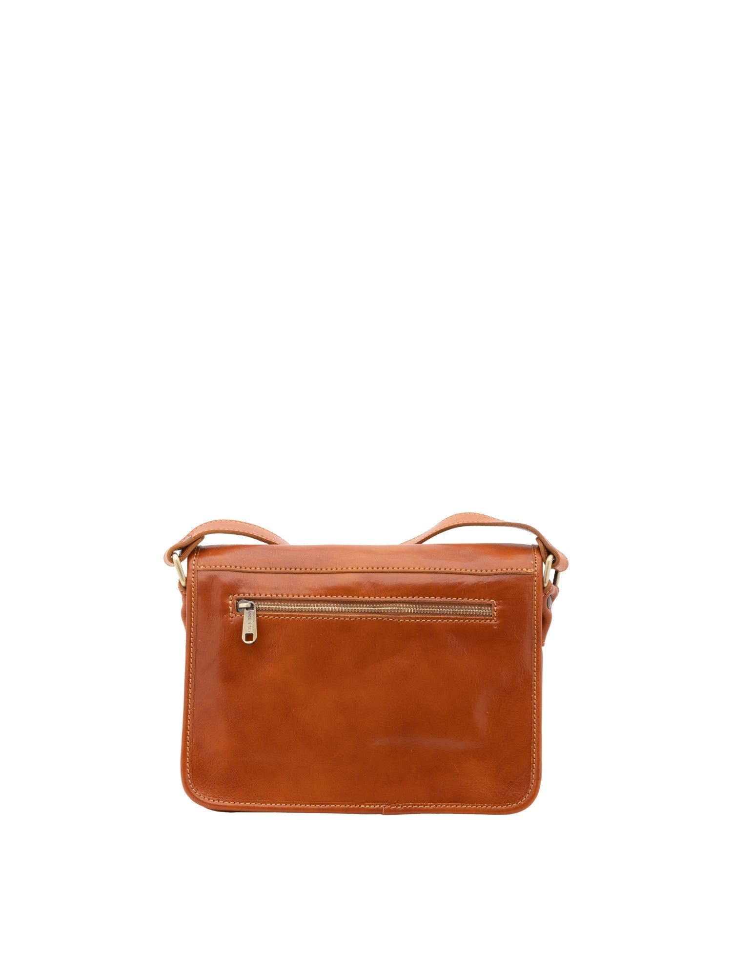 Borsa a tracolla da donna 100% vera pelle 5529-Cognac I Fratelli