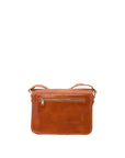 Borsa a tracolla da donna 100% vera pelle 5529-Cognac I Fratelli