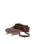 Borsa a tracolla da donna 100% vera pelle 5529-Marrone I Fratelli