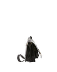 Borsa a tracolla da donna 100% vera pelle 5529-Nero I Fratelli