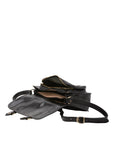 Borsa a tracolla da donna 100% vera pelle 5529-Nero I Fratelli