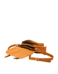 Borsa a tracolla da donna 100% vera pelle 5529-Senape I Fratelli