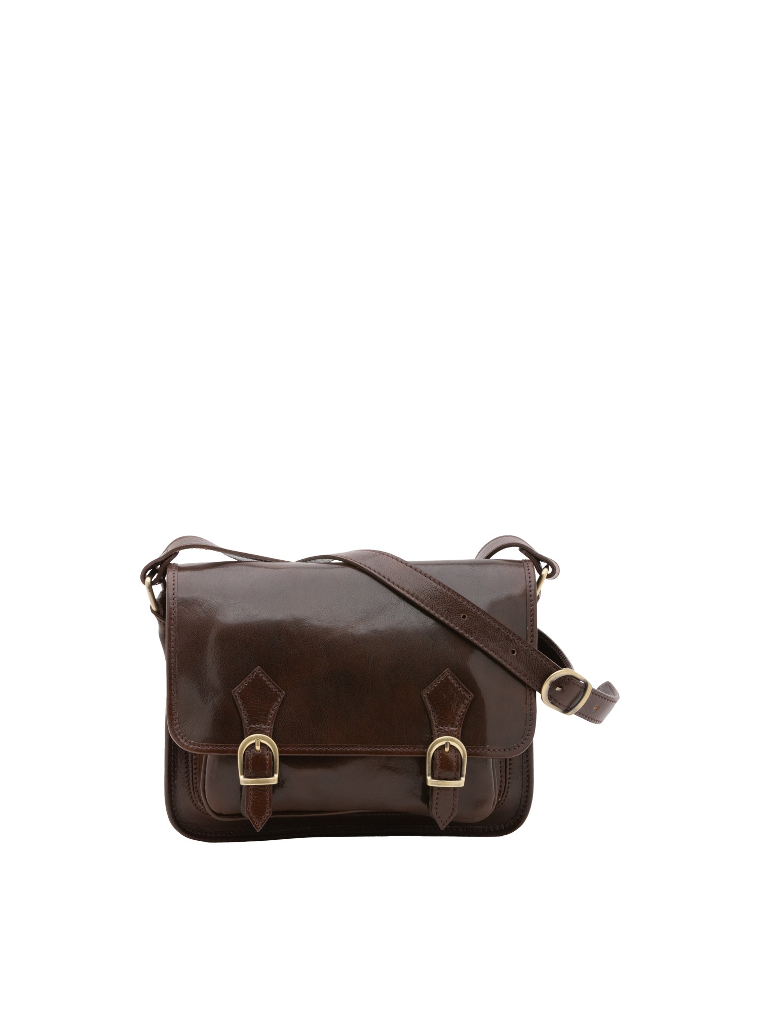 Borsa a tracolla da donna 100% vera pelle 5529-Tmoro I Fratelli