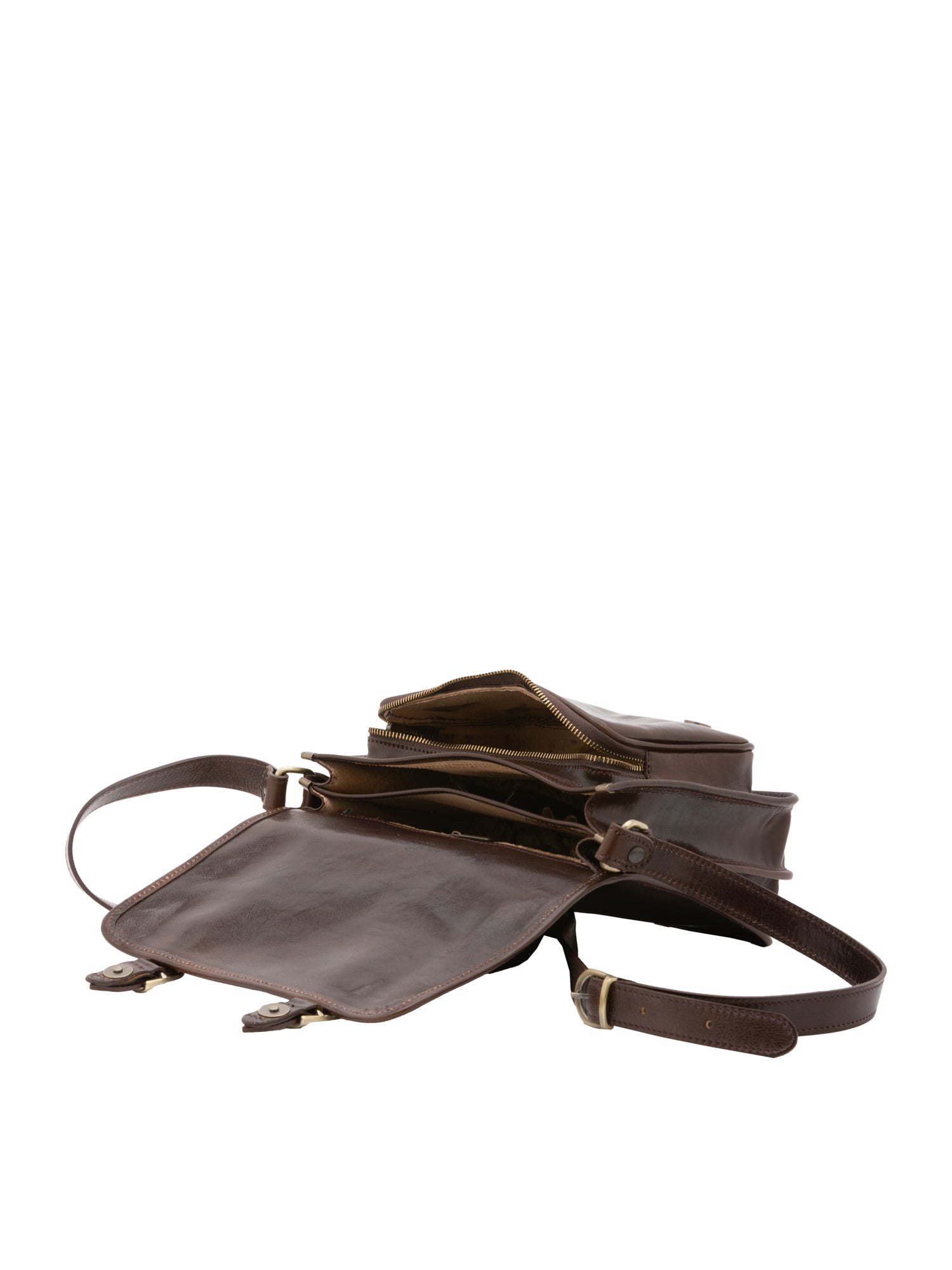 Borsa a tracolla da donna 100% vera pelle 5529-Tmoro I Fratelli