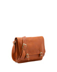 Borsa a tracolla da donna 100% pelle 5530-Cognac I Fratelli
