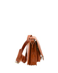 Borsa a tracolla da donna 100% pelle 5530-Cognac I Fratelli