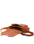 Borsa a tracolla da donna 100% pelle 5530-Cognac I Fratelli