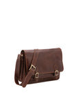 Borsa a tracolla da donna 100% pelle 5530-Marrone I Fratelli