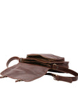 Borsa a tracolla da donna 100% pelle 5530-Marrone I Fratelli
