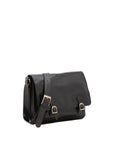 Borsa a tracolla da donna 100% pelle 5530-Nero I Fratelli