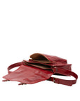 Borsa a tracolla da donna 100% pelle 5530-Rosso I Fratelli