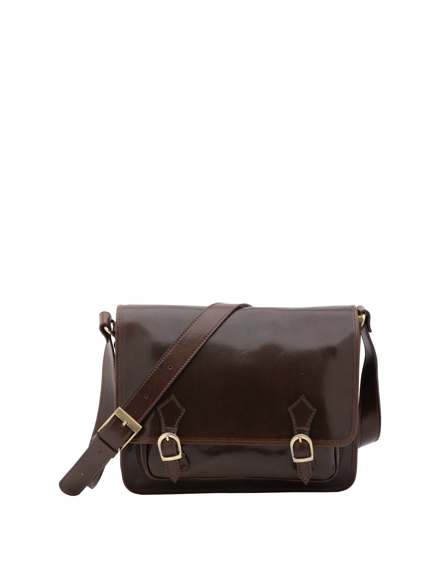 Borsa a tracolla da donna 100% pelle 5530-Tmoro I Fratelli