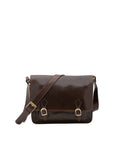 Borsa a tracolla da donna 100% pelle 5530-Tmoro I Fratelli