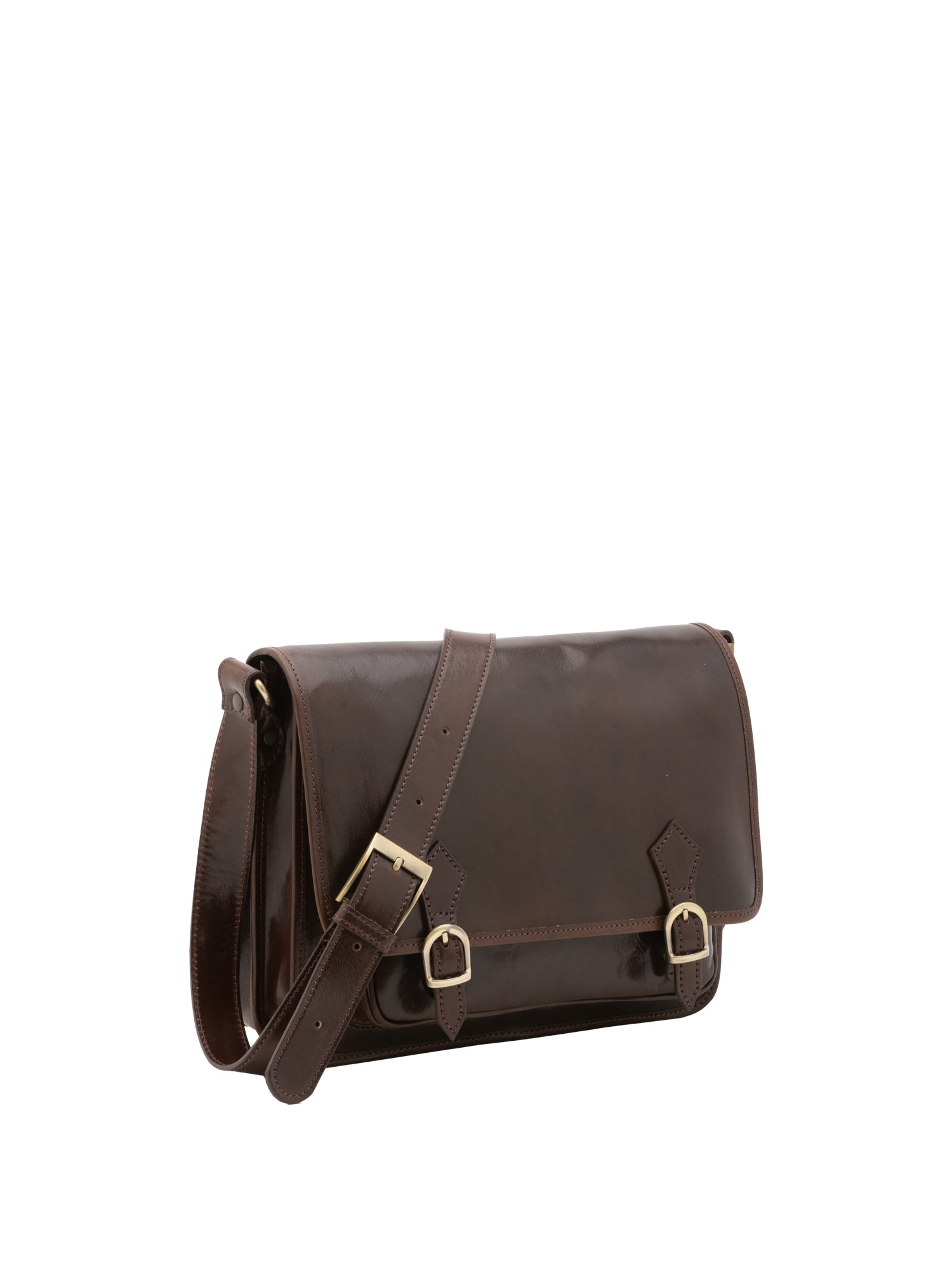 Borsa a tracolla da donna 100% pelle 5530-Tmoro I Fratelli