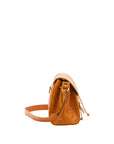 Borsa a secchiello da donna Vera pelle 5531-Senape I Fratelli