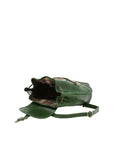 Borsa a spalla da donna 100% pelle artigianale 5533-Verde I Fratelli