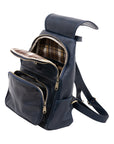 Borsa a spalla da donna Vera pelle 5534-Blu I Fratelli