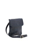 Borsa a tracolla da uomo in vera pelle Made in Italy 5535-Blu I Fratelli