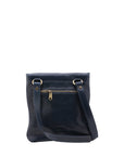 Borsa a tracolla da uomo in vera pelle Made in Italy 5535-Blu I Fratelli