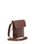 Borsa a tracolla da uomo in vera pelle Made in Italy 5535-Marrone I Fratelli