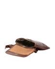 Borsa a tracolla da uomo in vera pelle Made in Italy 5535-Marrone I Fratelli