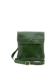 Borsa a tracolla da uomo in vera pelle Made in Italy 5535-Verde I Fratelli