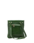 Borsa a tracolla da uomo in vera pelle Made in Italy 5535-Verde I Fratelli