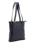 Borsa a spalla da donna 100% pelle 5536-Blu I Fratelli