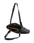 Borsa a spalla da donna 100% pelle 5536-Blu I Fratelli