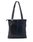 Borsa a spalla da donna 100% pelle 5536-Blu I Fratelli