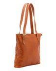 Borsa a spalla da donna 100% pelle 5536-Cognac I Fratelli