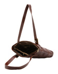 Borsa a spalla da donna 100% pelle 5536-Marrone I Fratelli