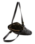 Borsa a spalla da donna 100% pelle 5536-Nero I Fratelli
