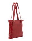Borsa a spalla da donna 100% pelle 5536-Rosso I Fratelli