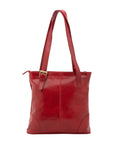Borsa a spalla da donna 100% pelle 5536-Rosso I Fratelli
