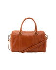 Borsa a bauletto da donna 100% pelle 5538-Cognac I Fratelli