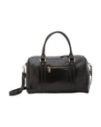 Borsa a bauletto da donna 100% pelle 5538-Nero I Fratelli