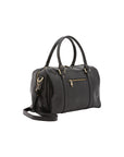 Borsa a bauletto da donna 100% pelle 5538-Nero I Fratelli
